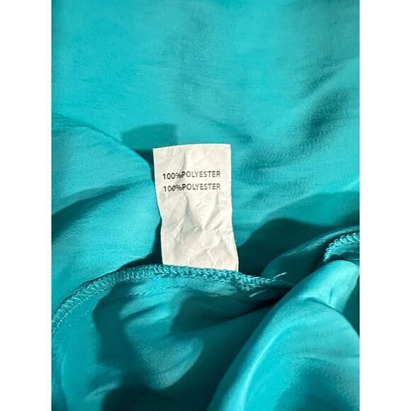 Ramy Brook Starling Dress Women's Small Teal Embellished-Sleeve Mini Smocked - Picture 7 of 13